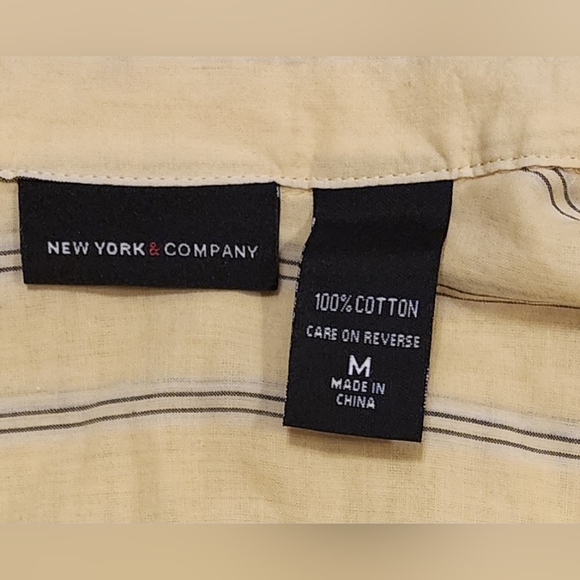 New York & Company Women's Collared Shirt, Front Button Down Closure, Si… - Picture 9 of 15